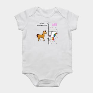 Other 30 years olds me funny unicorn Baby Bodysuit